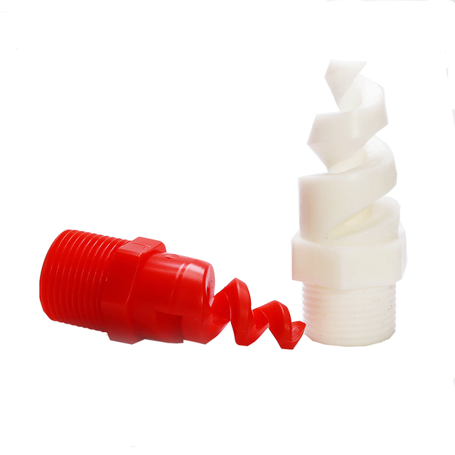 Pigtail PP PTFE Plastic Spiral Spray Nozzles